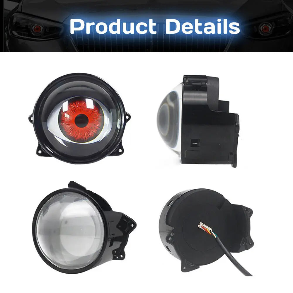 LED Devil Eye Lights 6 Modes 12V Car Remote Atmosphere Lamps