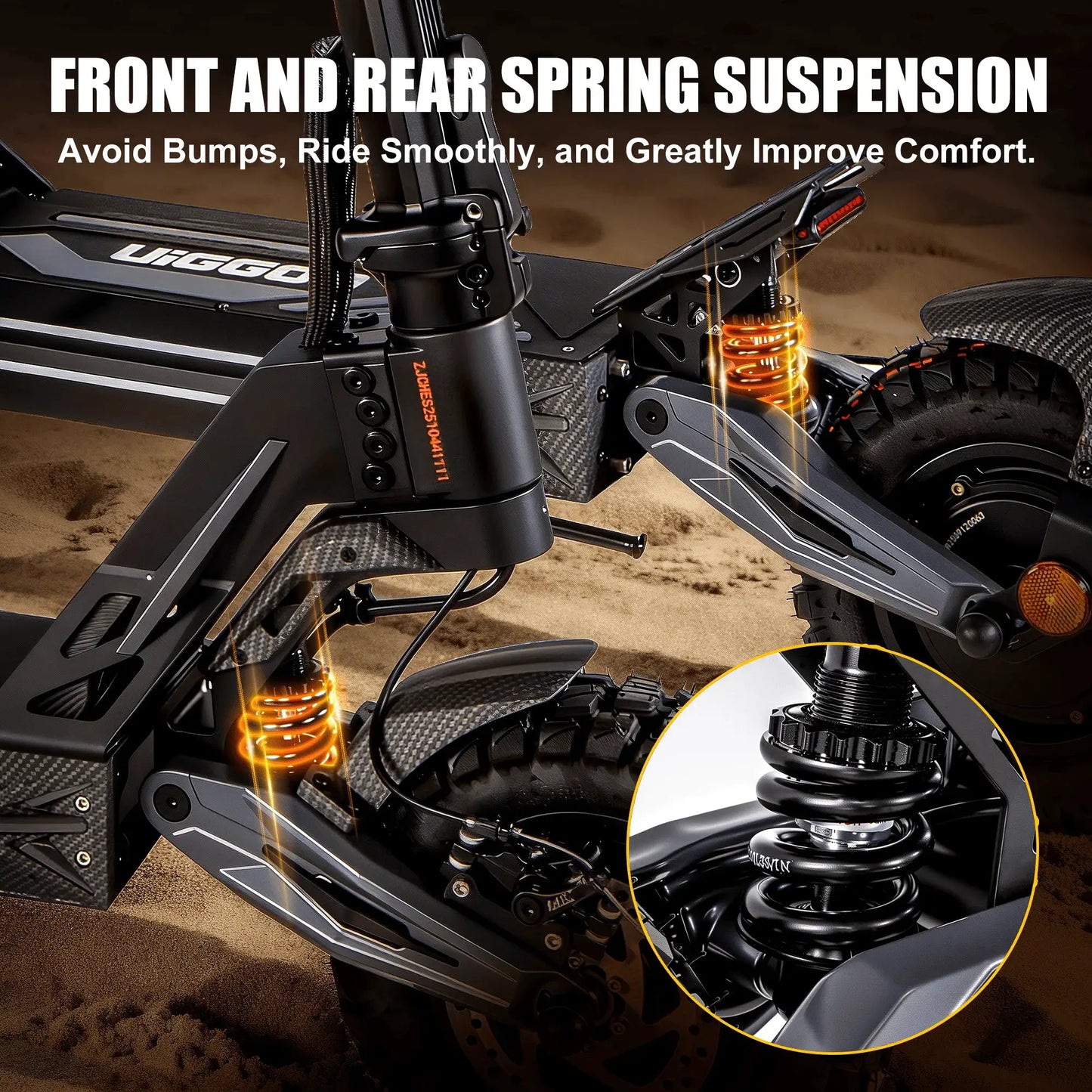Dual 4000W Motor Electric Scooter for Adults 45MPH Fast E-Scooter 60V 27Ah 11" Off-Road Vacuum Tires 330lbs Heavy Duty by Beastly Survival Outlet