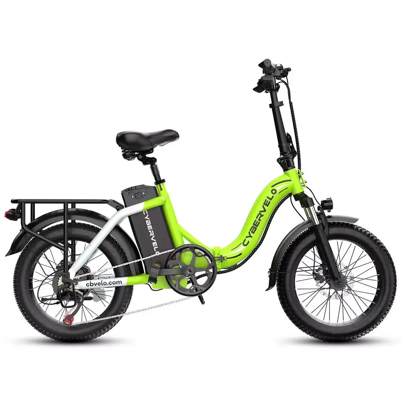 Cybervelo 1000W Electric Bike for Adults 48V 20.8Ah Large Removable Battery Foldable 20 Inch Fat Tire Urban Commuting Mars700 by Beastly Survival Outlet