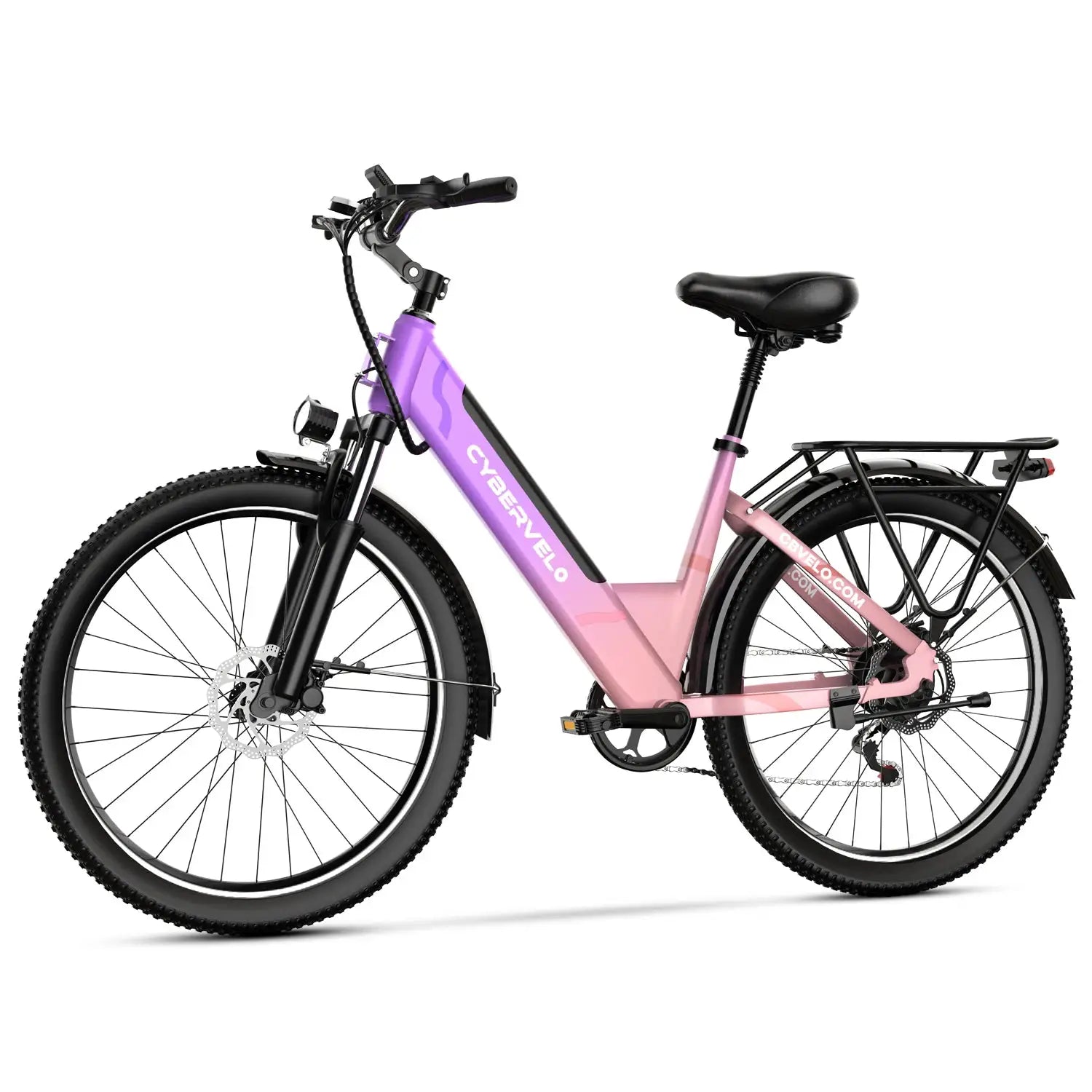 Cybervelo 1000W Peak 26" Electric Bike Adults 80Miles Removable Battery 7-Speed Ebike Beach Snow Commute E Bicycle for Men Women EK2 by Beastly Survival Outlet