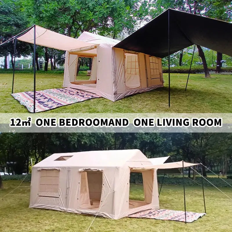 10 To 12 People Inflatable Camping Tents Easy Setup Glamping by Beastly Survival Outlet