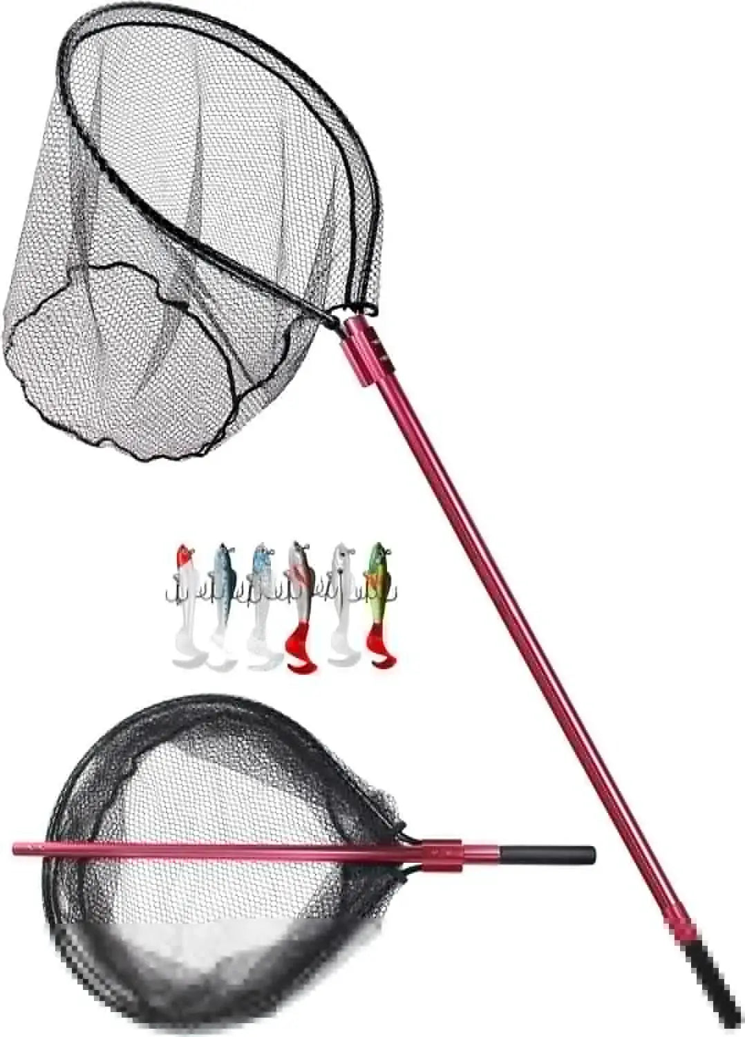 Large Rubber Fishing Net Telescoping Handle 94in Reach Pro X by Beastly Survival Outlet