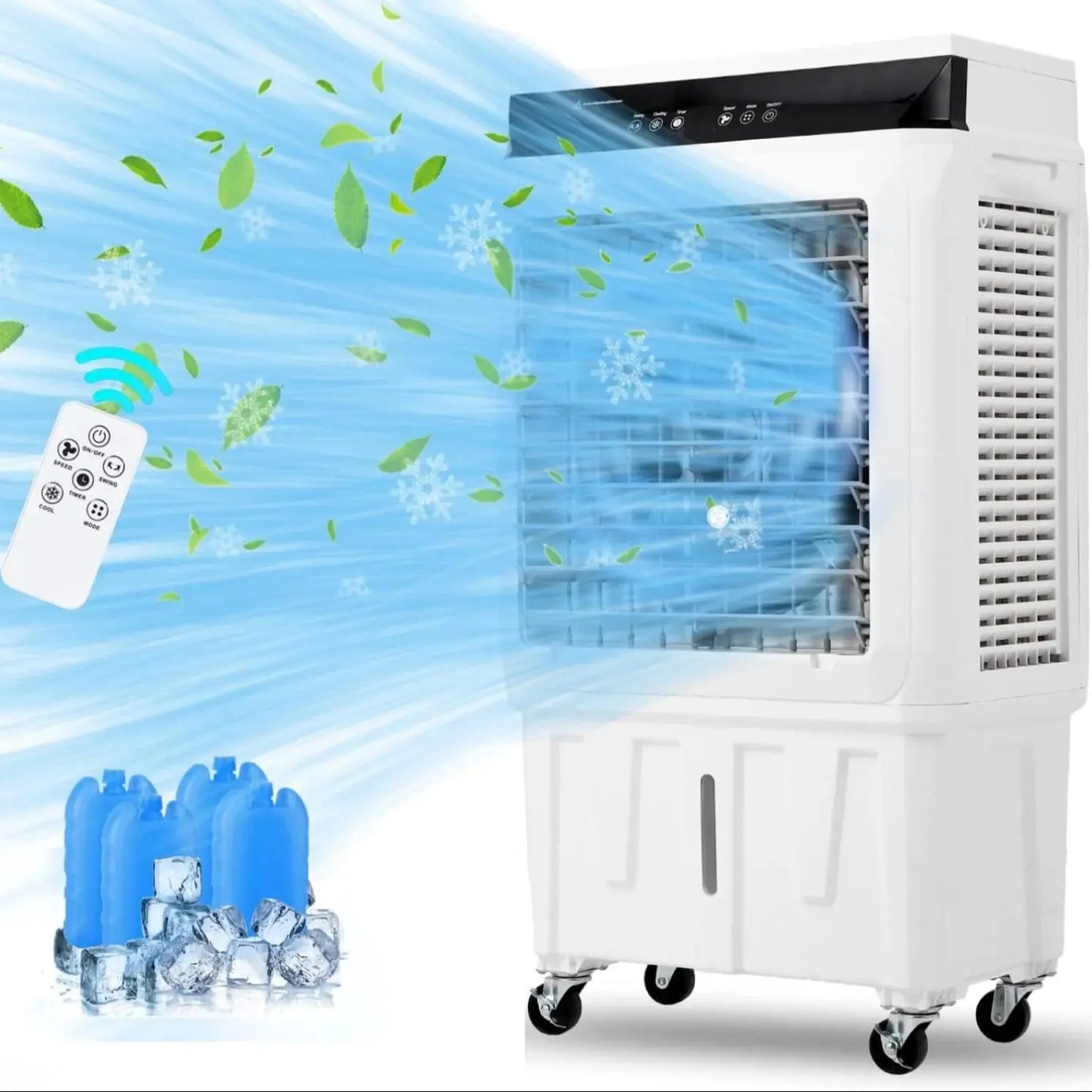 Evaporative Air Cooler 1800 CFM With Remote and Ice Packs