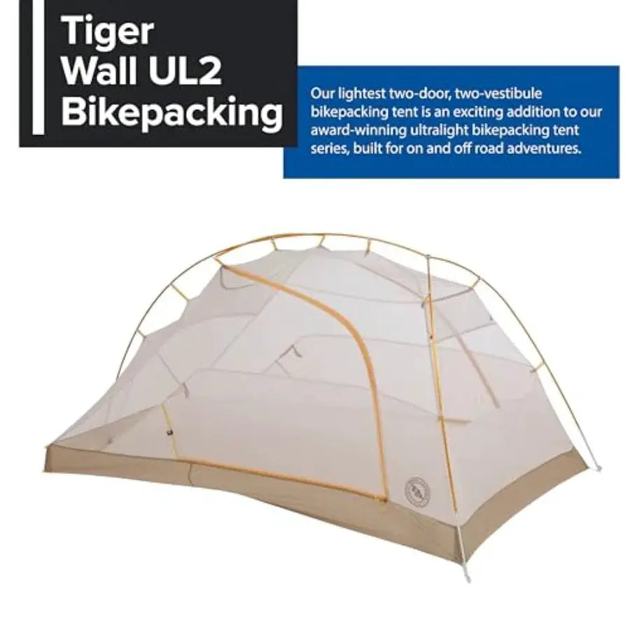 2 Person Tiger Wall UL Ultralight Bikepacking Tent with UV-Resistant Solution Dyed Fabric by Beastly Survival Outlet