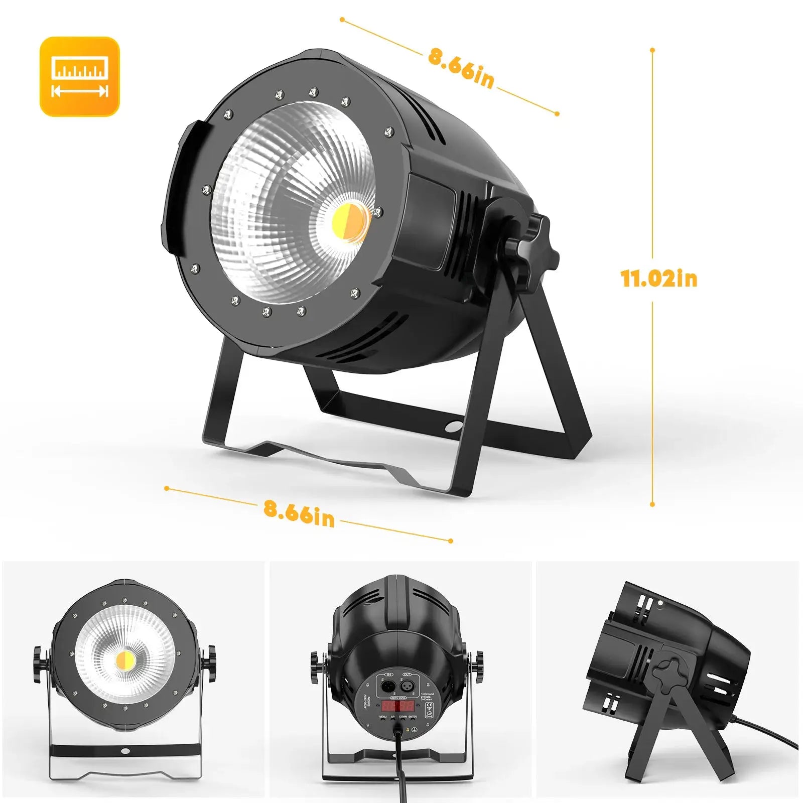 U'King 2PCS 100W COB LED Par Light Aluminium DMX Control Warm/Cold White LED Stage Light Effect for DJ Concert Party Wedding by Beastly Survival Outlet