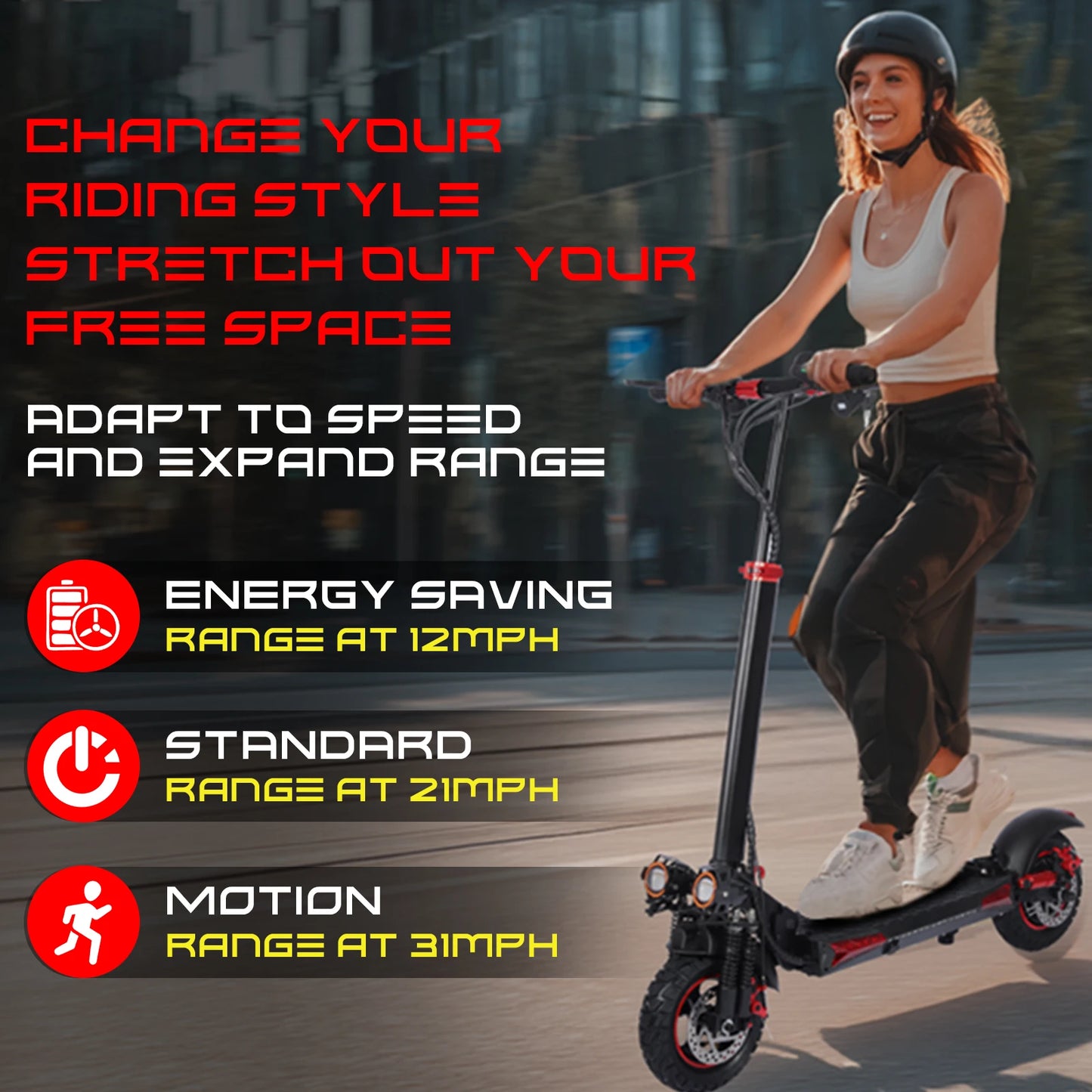 J11 Electric Scooter With 1200W Brushless Motor 48V 18Ah For Adults Off Road 11 Inch Tires Max Speed 34 MPH