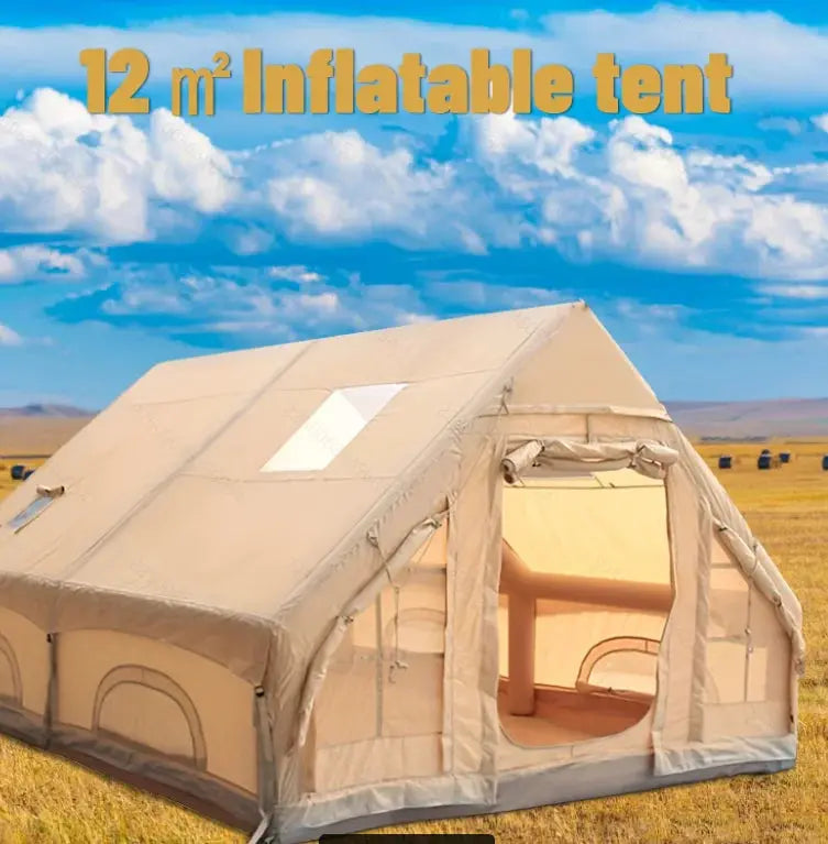Large Inflatable Camping Tent with Skylight, Quick Air-Flow & Breathable Mesh Design, Summer Glamping Hot Tents for Ca by Beastly Survival Outlet