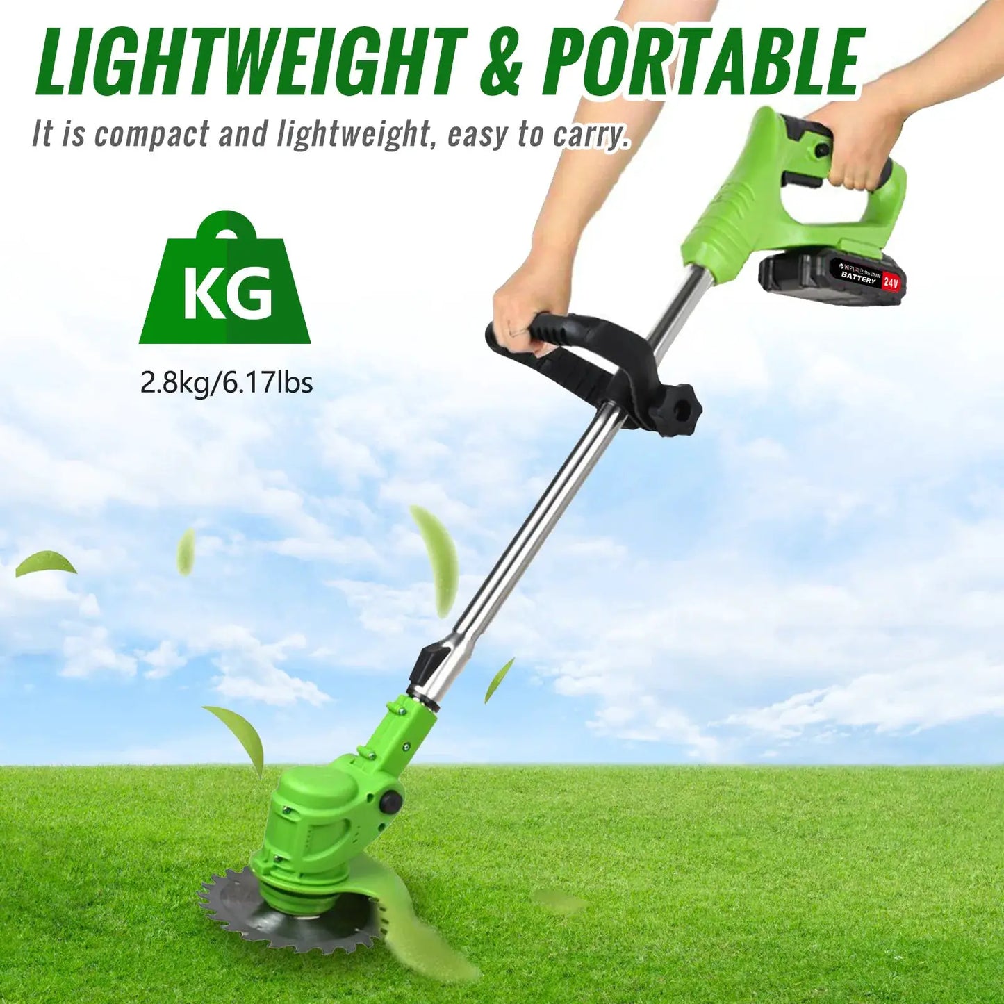 Weed Trimmer Lawn Electric Brushles 2-in-1 Cordless String Grass Trimmer Cutter Fast Charger With 2 xBattery for Yard Garden by Beastly Survival Outlet