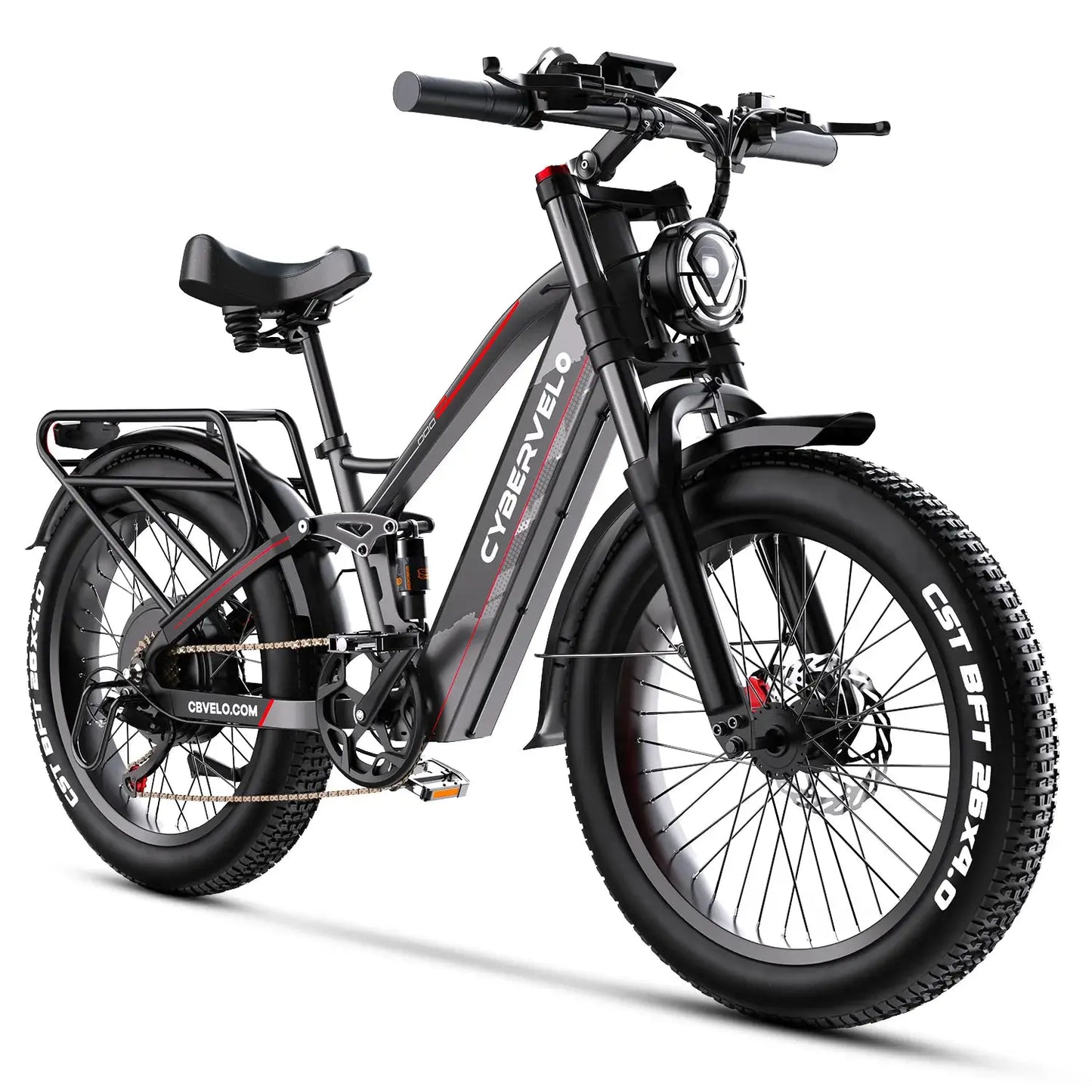 Cybervelo Strong Power Ebike, 5000W Motor Off Road Electric Bike, 100 Miles Long Range, 26"x4.0” Fat Tire, 40Ah Big Battery EK9 by Beastly Survival Outlet