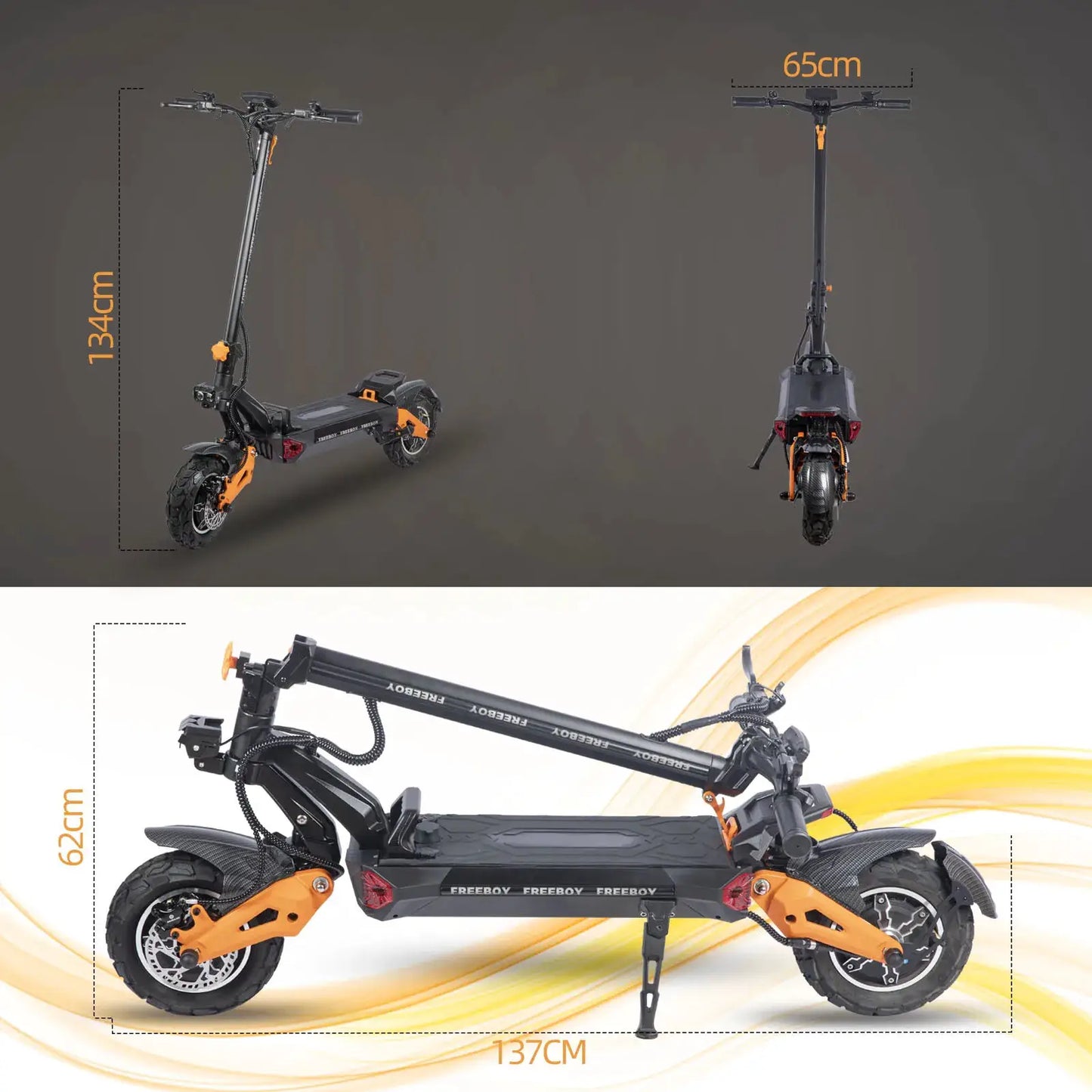6000W Fast Electric Scooter for Adult,Daul Motor 50mph,60V 30Ah,11'' Off Road Tires,55miles Range,Sport Folding eScooter by Beastly Survival Outlet