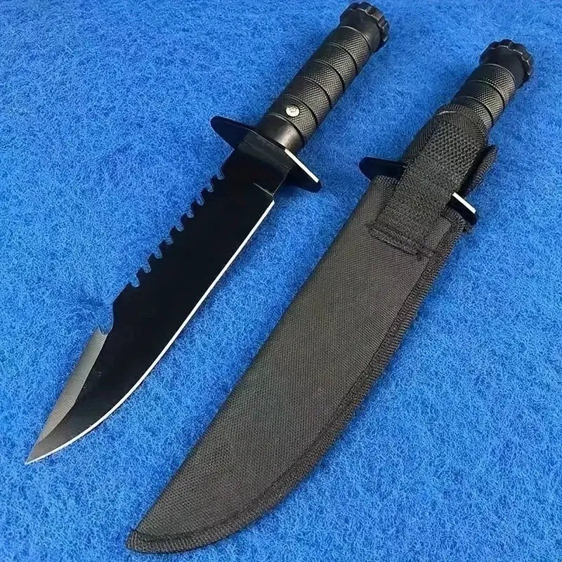 Ultra-Sharp Multi-Function Fixed Blade Tactical Knife - High Hardness All-in-One Portable Tool With K Sheath And Straight Edge by Beastly Survival Outlet Ultra-Sharp Multi-Function Fixed Blade Tactical Knife - High Hardness All-in-One Portable Tool With K Sheath And Straight Edge Beastly Survival Outlet