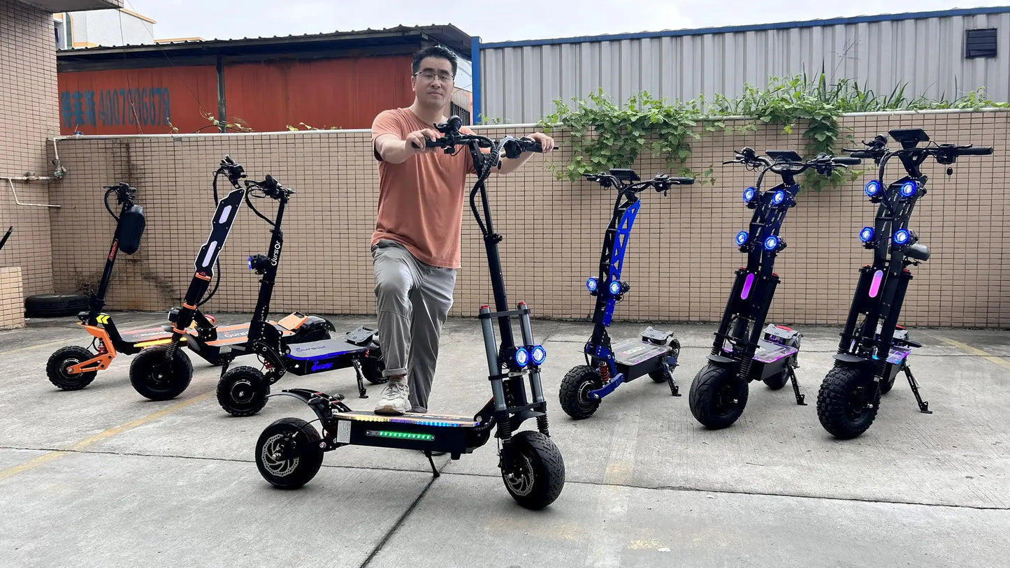 6000W 60V 40Ah 11 inch off-road tyre Kick scooter dual motors removable seat hydraulic shock absorption Folding Electric Scooter by Beastly Survival Outlet
