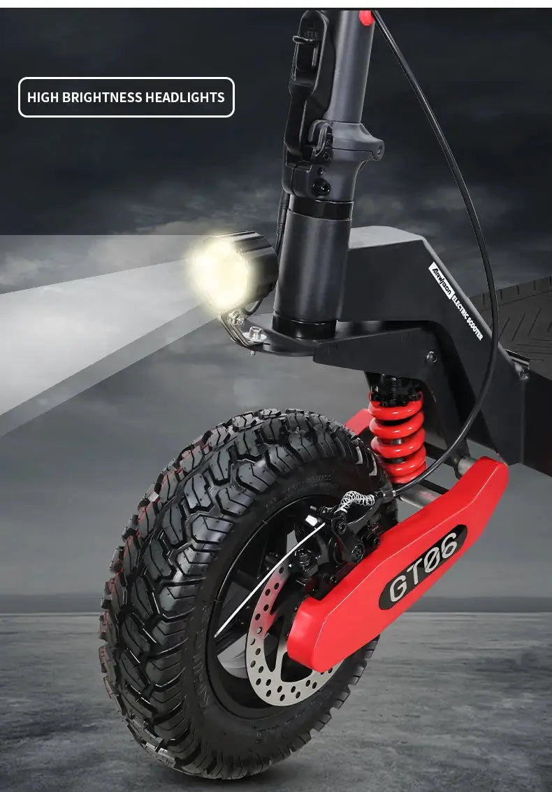 Arwibon 1200W Motor Electric Scooter 48V13/23.4AH Speed up to 25MPH 11 Inch Off-Road Tires Foldable Adult E-Scooter by Beastly Survival Outlet