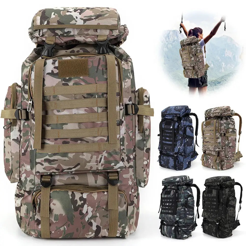 80L Mountaineering Backpack 600D Oxford Cloth Rucksack Trek X by Beastly Survival Outlet