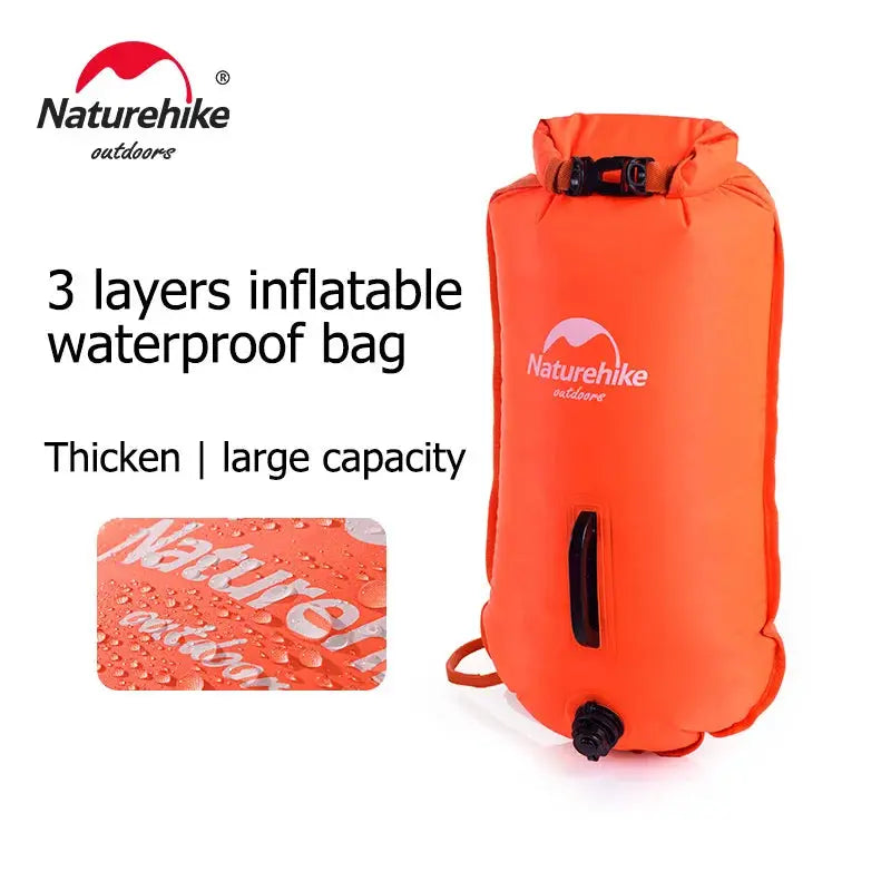 Naturehike Inflatable Swimming Buoy Waterproof 28L Storage Dry Bag Adjustable Belt Flotation Bag Dual Airbag Swim Drifting Float by Beastly Survival Outlet Naturehike Inflatable Swimming Buoy Waterproof 28L Storage Dry Bag Adjustable Belt Flotation Bag Dual Airbag Swim Drifting Float Beastly Survival Outlet