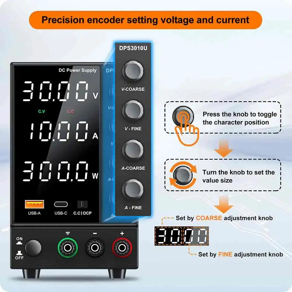 Adjustable DC Power Supply 30V 5A 10A 60V 120V 3A LaboratoryBench Power Source Switching Stabilized LCD Power Supply regulator by Beastly Survival Outlet