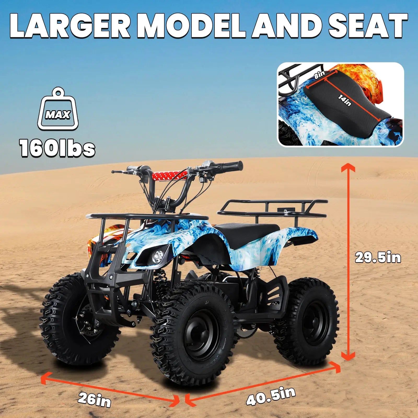 36V Electric ATV Quad With 500W Brushless Motor For Kids Fun by Beastly Survival Outlet