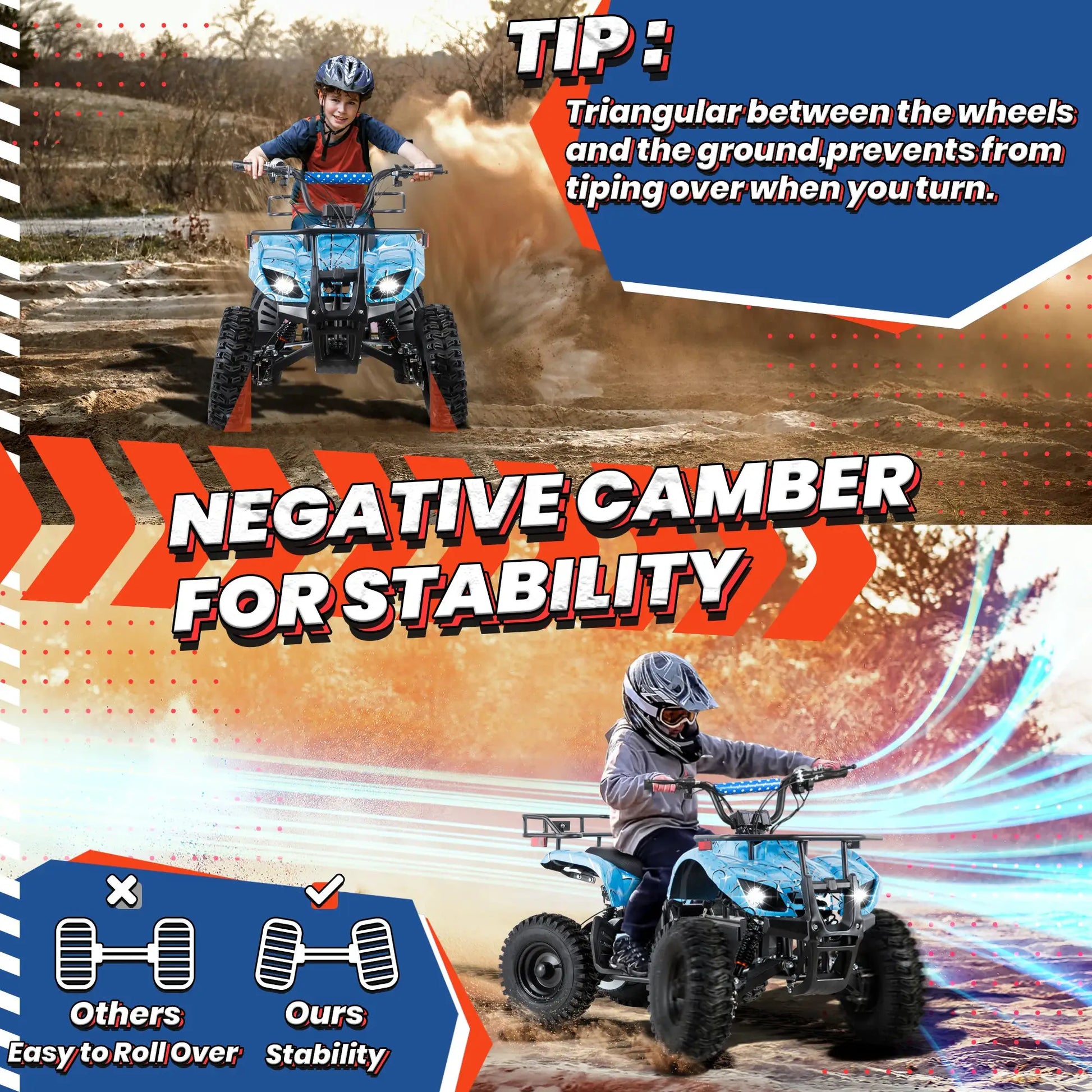 36V Electric ATV Quad With 500W Brushless Motor For Kids Fun by Beastly Survival Outlet