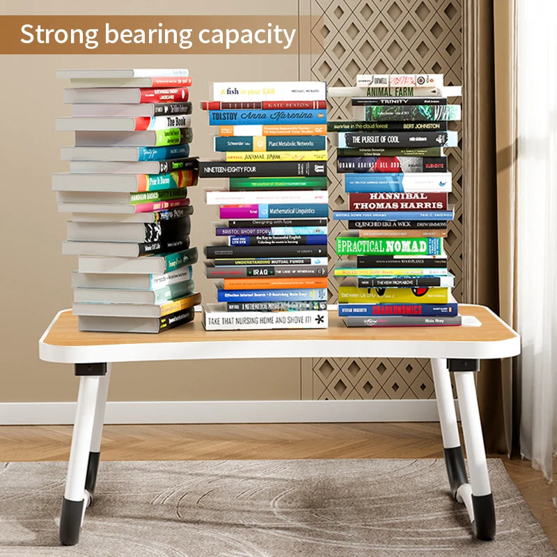 Portable Laptop Table With USB Light Cup Holder Foldable