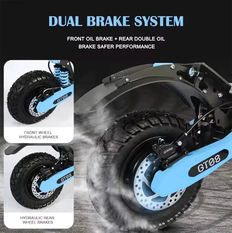 Arwibon 5600W Adult Electric Scooter Dual Motor Top Speed 46MPH, 60V27AH, 11-inch Off-Road Tires Sport Folding E-Scooter with Seat by Beastly Survival Outlet