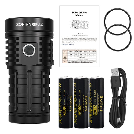 Sofirn Q8 Plus 16000lm USB Rechargeable LED Flashlight 21700