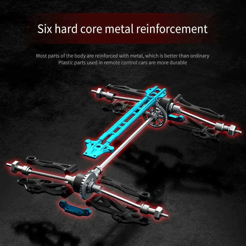 Wltoys Q117 1/16 RC Car 4WD Remote Control Car LED Headlights Brushless 70KM/H 2.4G High Speed Off-Road Drift Toys for Children by Beastly Survival Outlet