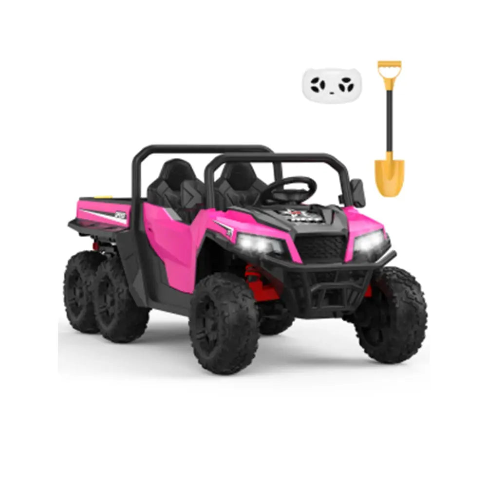 24V 4WD Electric Ride On Dump Truck with Remote Control 2-Seater Kids Ride On Car Music Player & LED Lights Birthday Gift by Beastly Survival Outlet