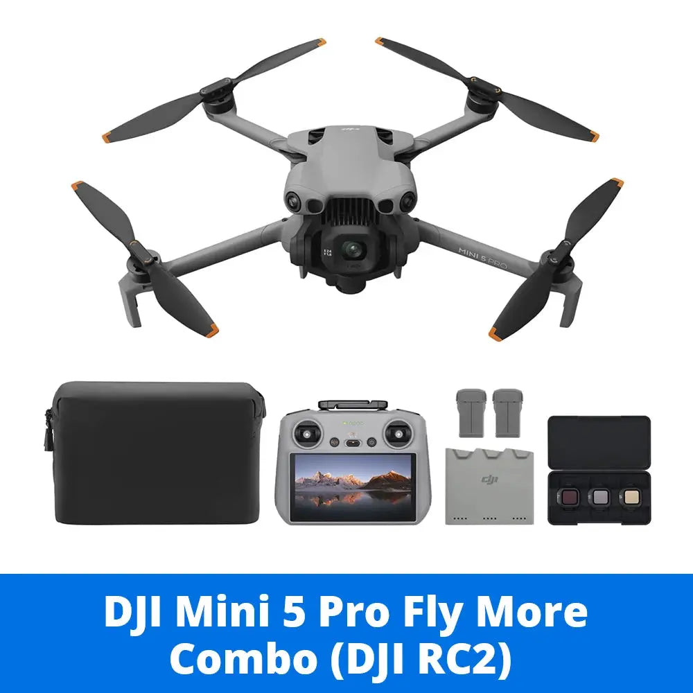DJI Mini 5 Pro Fly More Combo Plus - Mini Drone 4K Professional HDR Camera, Omnidirectional Obstacle Sensing, 20km FHD Transmission, ActiveTrack 360°, Foldable GPS UAV for Travel Vloggers & Content Creators Fast Shipping by Beastly Survival Outlet