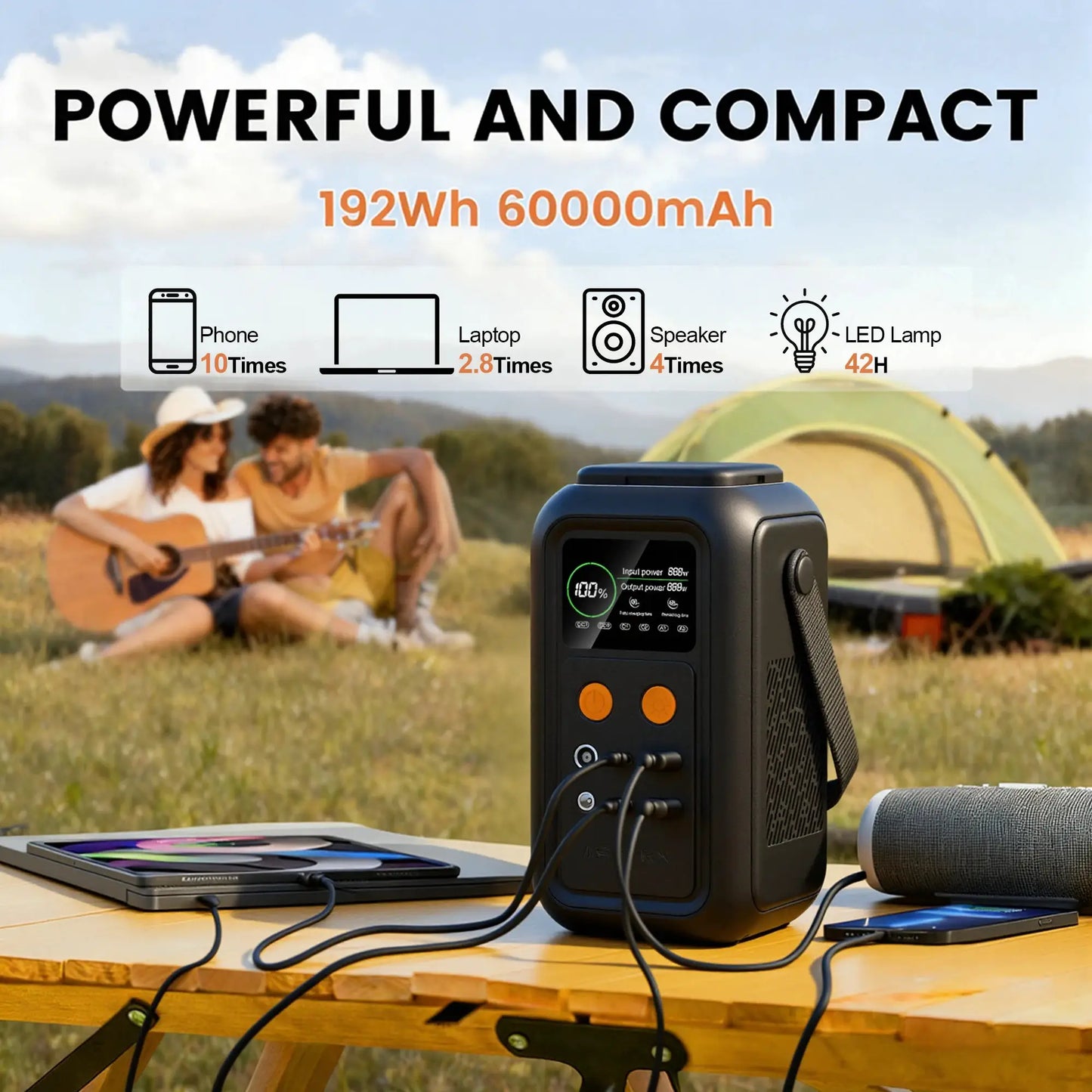 CTOLITY AXP200 200W 192Wh Energy Storage Power Supply 60000mAh Portable Mobile Power Station Solar Generator Lifepo4 Battery by Beastly Survival Outlet