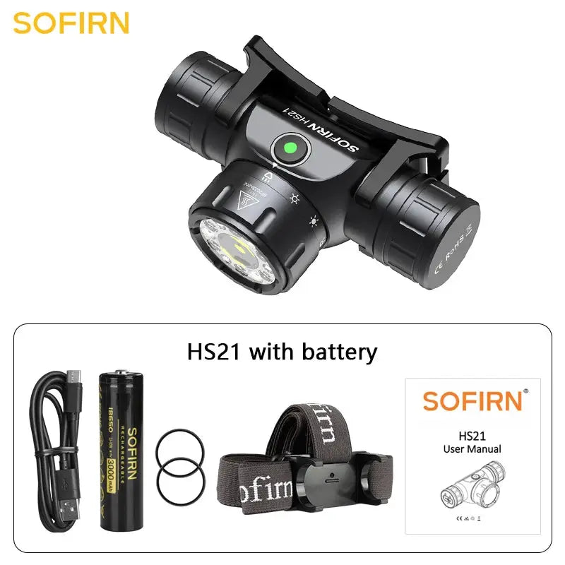Sofirn HS21 2000lm USB C Headlamp SFT40 With Infrared Switch by Beastly Survival Outlet