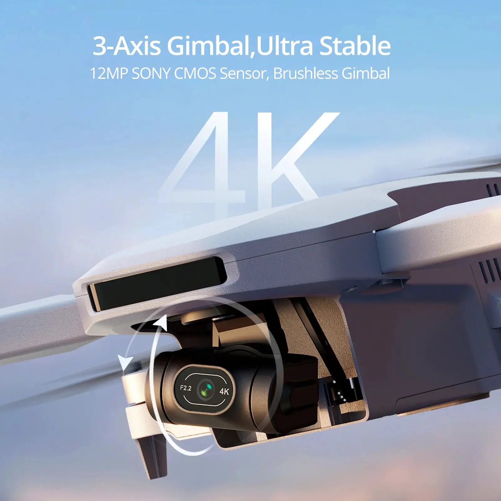 Potensic C0 Mini Drone 3 Axis Gimbal 6KM GPS 4K Professional Camera Drones Brushless RC Toy Quadcopter for Travel Gifts ATOM by Beastly Survival Outlet