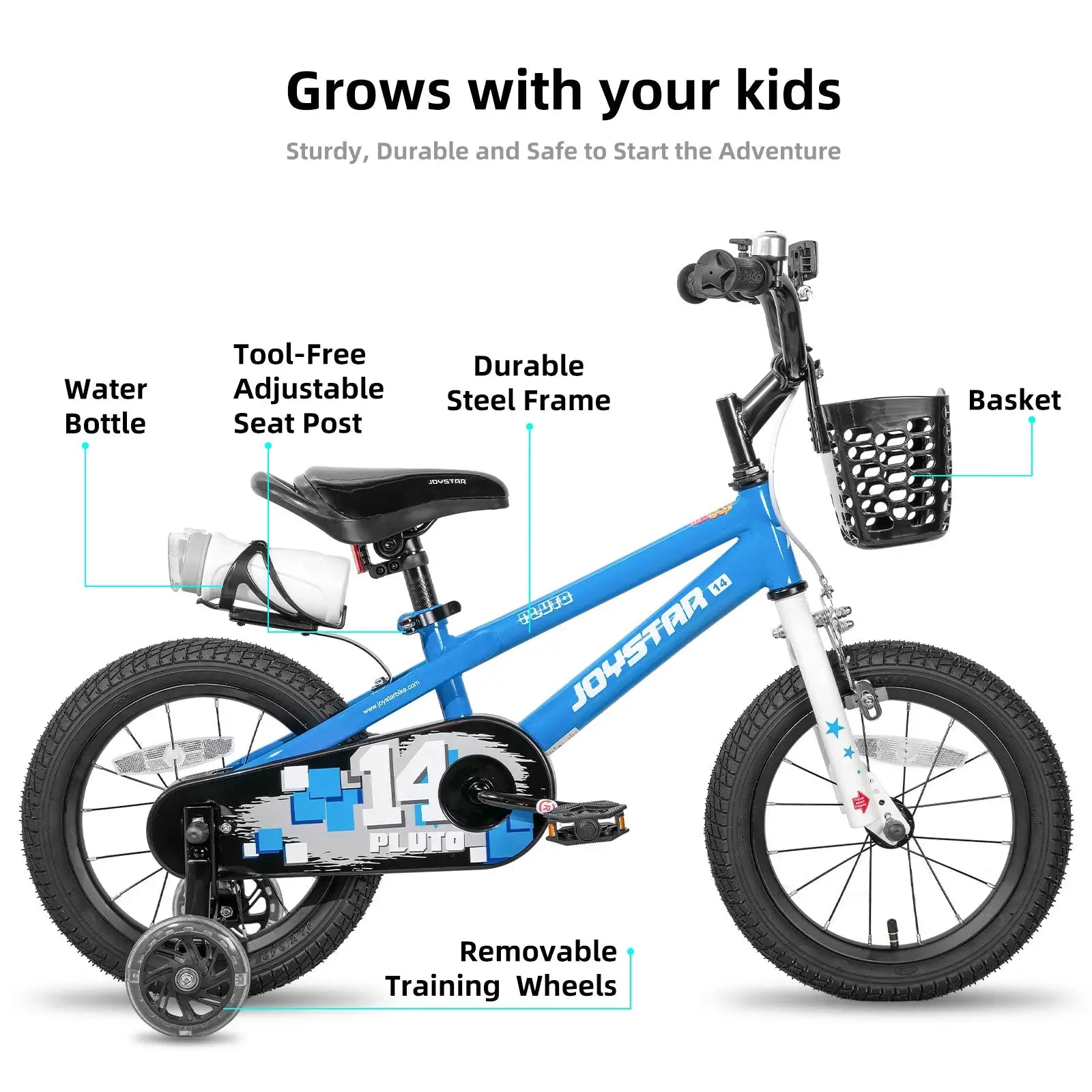 JOYSTAR Children's Bicycle for Boys Girls Age 3-12 Years, Kids' Bicycles with Light Up Training Wheels, Multiple Colors by Beastly Survival Outlet