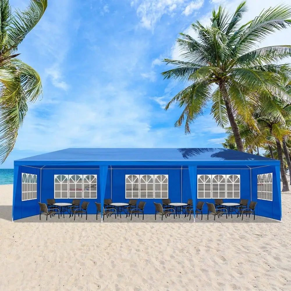 10x30 Patio Gazebo Waterproof Outdoor Canopy Tent with 8 Walls