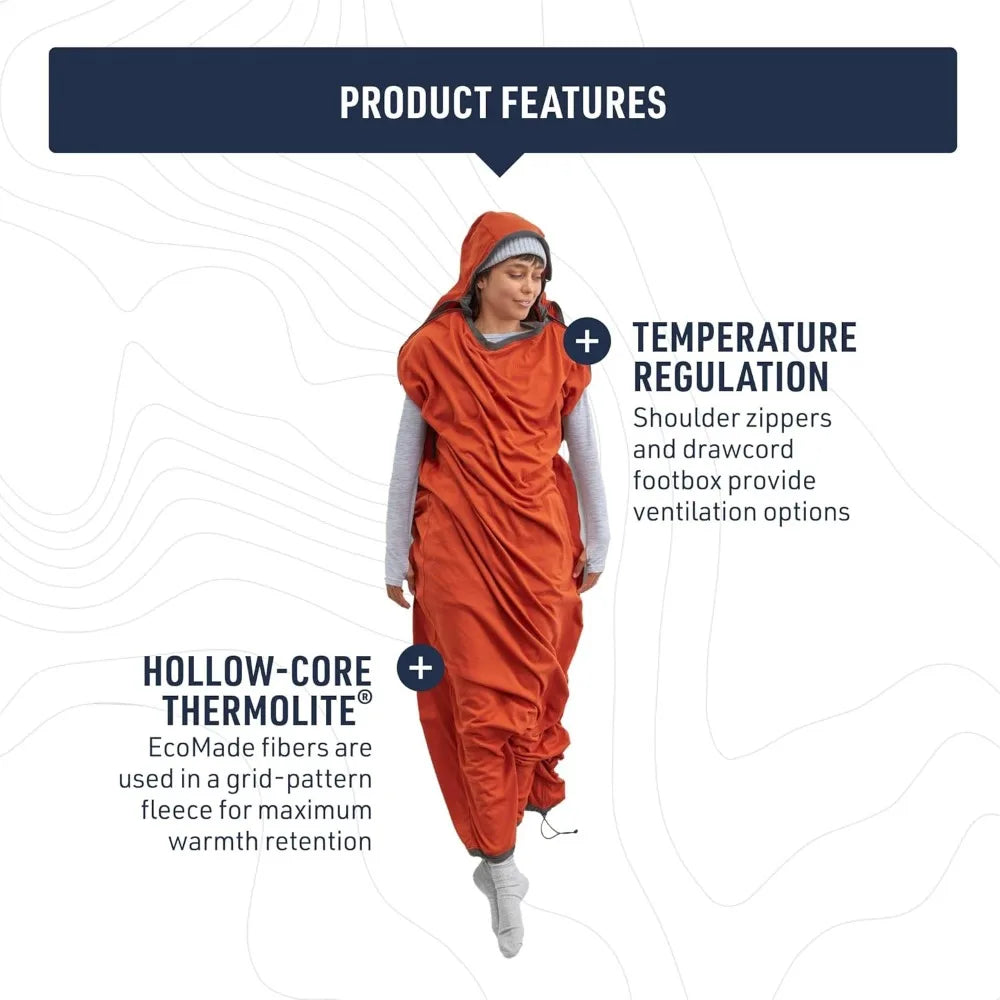 Portable Waterproof Sleeping Bag Liner for Camping and Travel