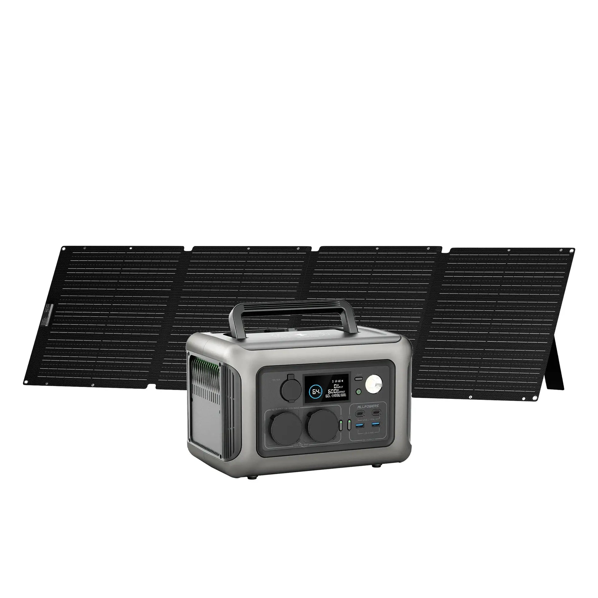 ALLPOWERS R600 299Wh 600W LiFePO4 Portable Power station with 100W / 140W / 200W Solar panel (Optional) for Home use Camping RV by Beastly Survival Outlet