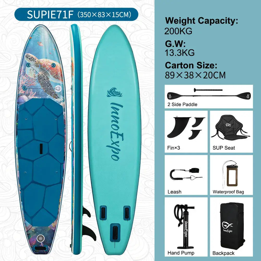 InnoExpo Stand Up Paddle Board Inflatable Surfboard Surf Sup Board Non-Slip Water Sport Paddleboard with Accessories by Beastly Survival Outlet