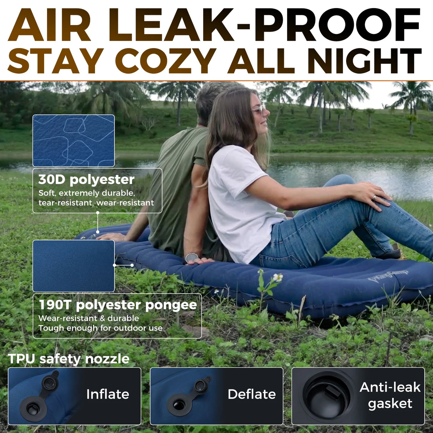 KingCamp Ultralight Inflatable Sleeping Pad Camping Hiking