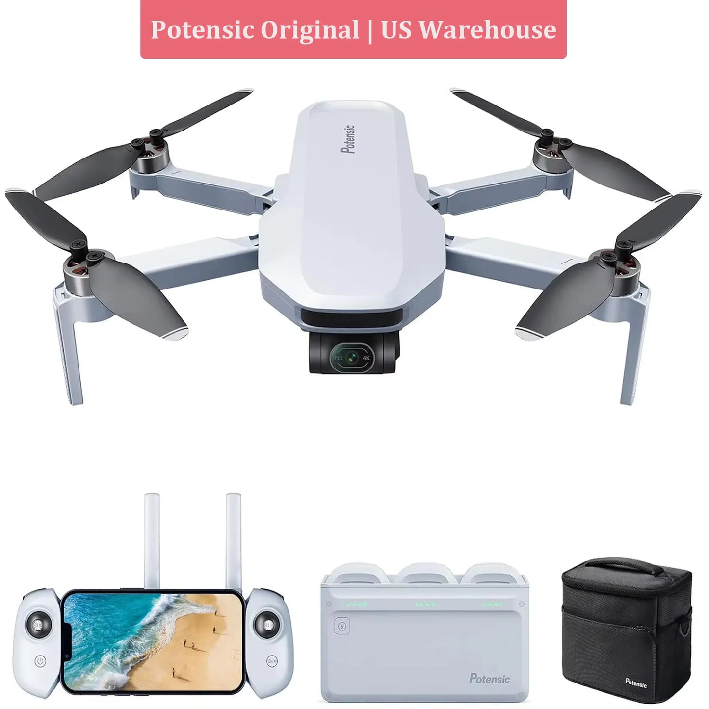Potensic Atom 3 Axis Gimbal 4K GPS Drone Under 249G 6 KM