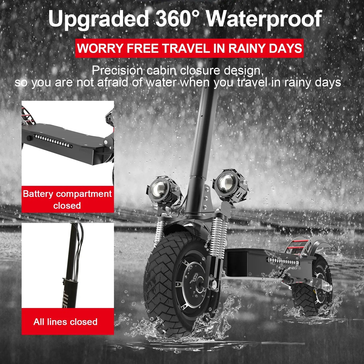 3200W Fold Dual Motor Electric Scooter for Adults 70Km Range by Beastly Survival Outlet