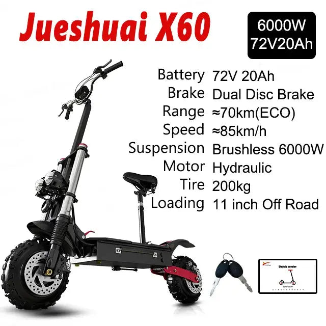 [8 models]10/11 Inch 48V-72V 1000W-6000W Electric Scooter 50-85km/h Fast E Scooter Off Road Electric Kick Scooter Foldable Adult by Beastly Survival Outlet