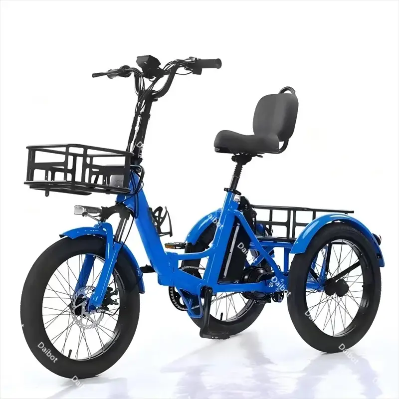 Foldable Electric Tricycle Cargo Adult Senior For Lithium Battery Removable Waterproof Anti-Theft 48V 3 Wheel Electric Bicycle by Beastly Survival Outlet