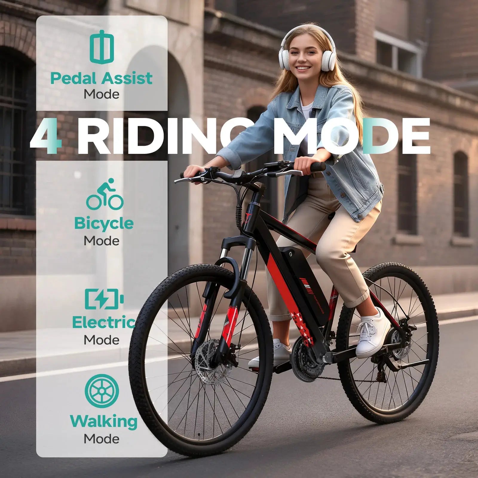 QNUT Adults Electric Bicycle,26" Electric Mountain Bike with 36V 10.4AH Battery Peak 1000W Motor,21 Speed Commuter Ebike for Adults by Beastly Survival Outlet