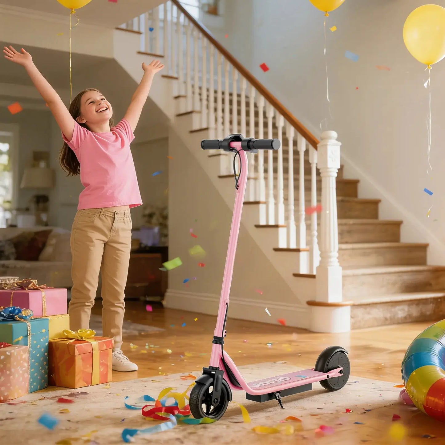 Electric Scooter for Kids - 3/6/9MPH Three Speed Modes & 10Mile Max Range, 250W Motor, 6.5" Solid Tires Commuter E-Scooter by Beastly Survival Outlet