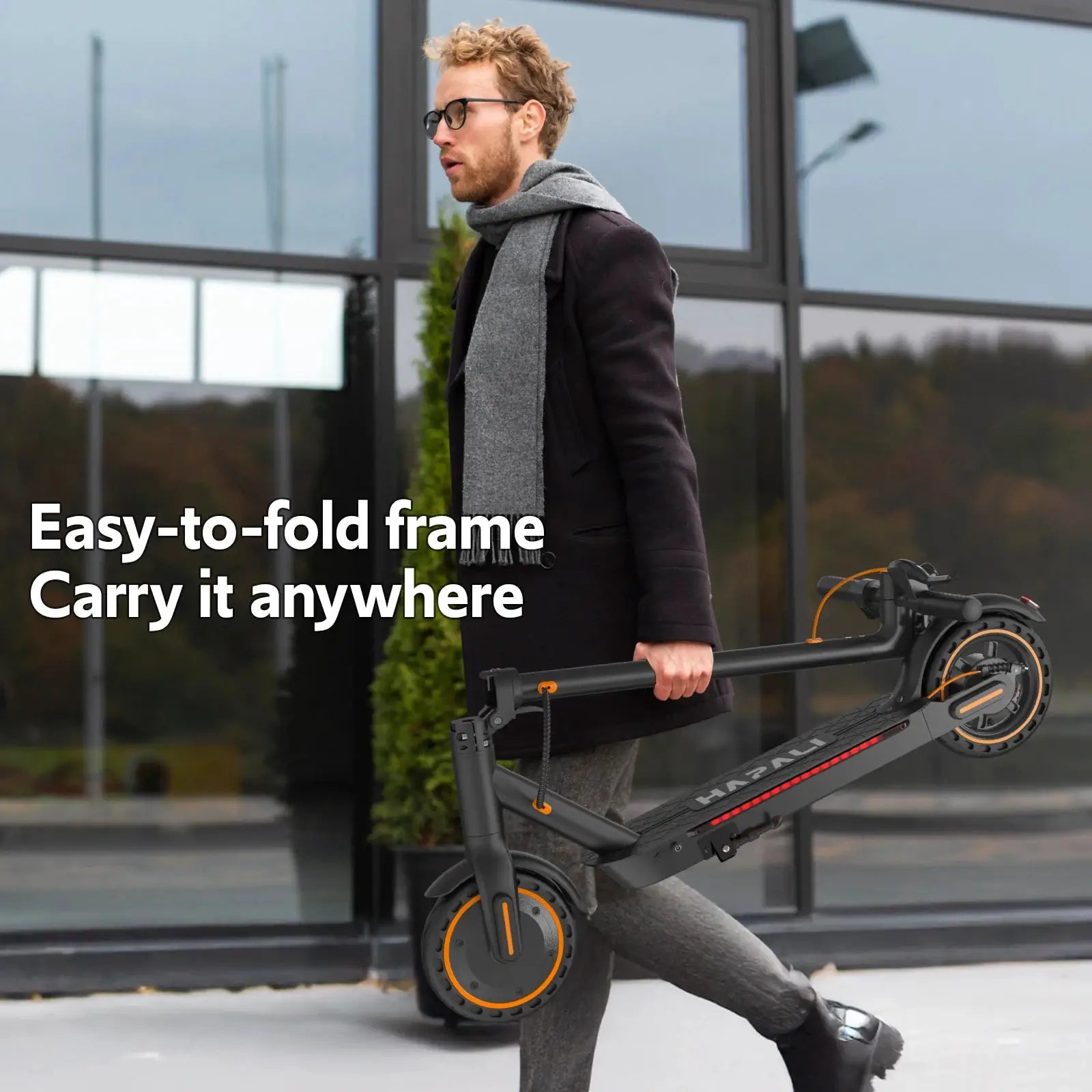 Electric Scooters for Adults & Teen, 550W Motor 19Mph Top Speed E-Scooter, 19 Miles Range, Folding W/Side Lights, UL2272 Dual Brake & App by Beastly Survival Outlet