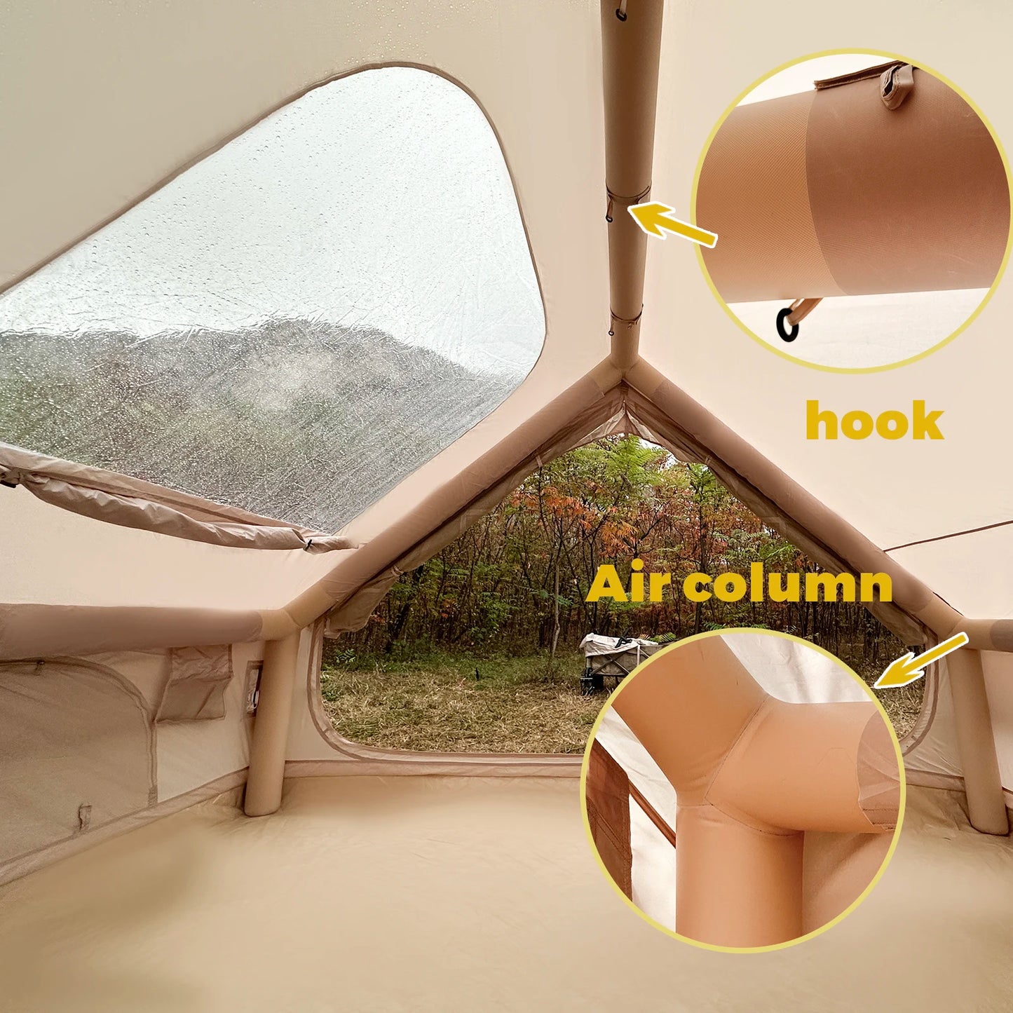 Inflatable Camping Tent Easy Setup Waterproof Portable Hiking Tent