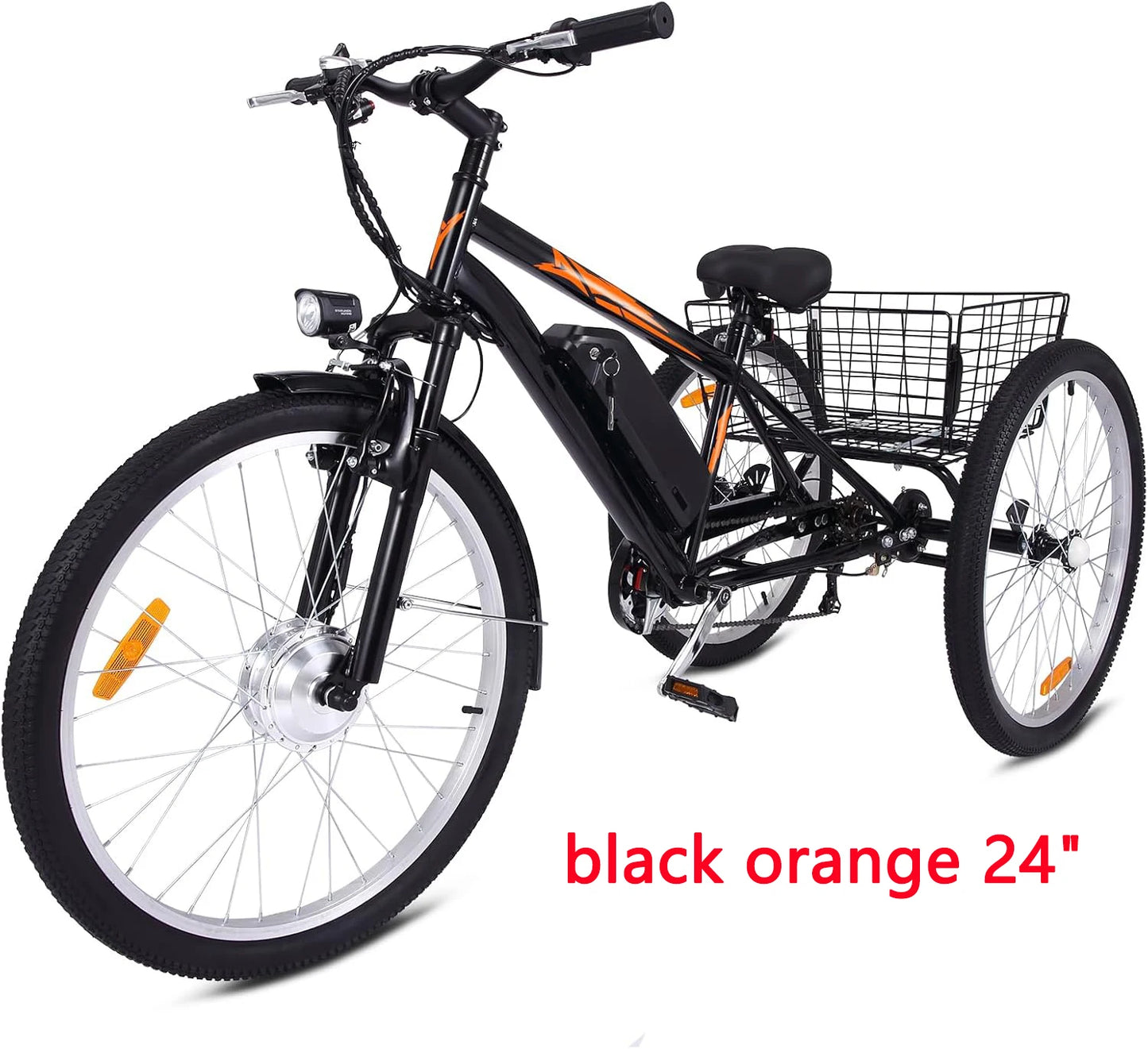 350W Electric Tricycle for Adults with 24 Inch Fat Tires