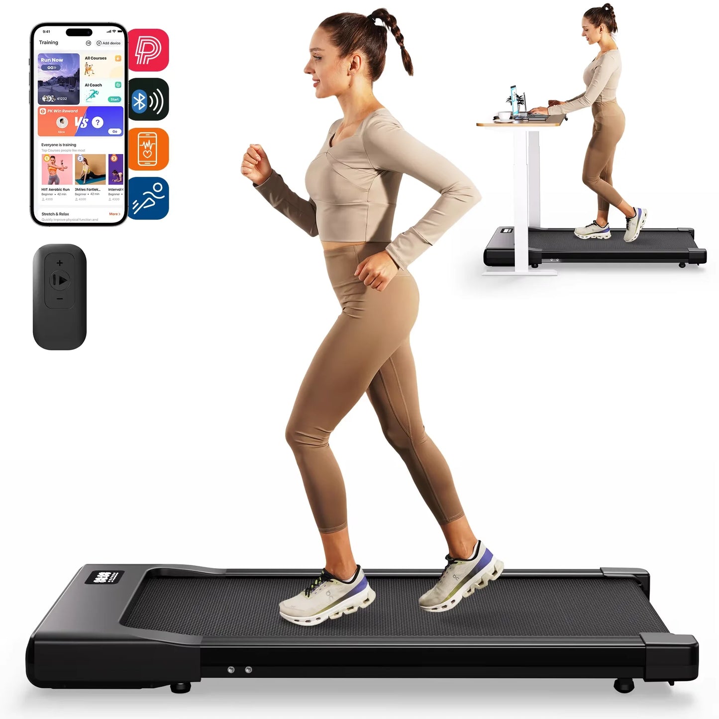 Walking Pad Under Desk Treadmill 2 In 1 With Remote Display