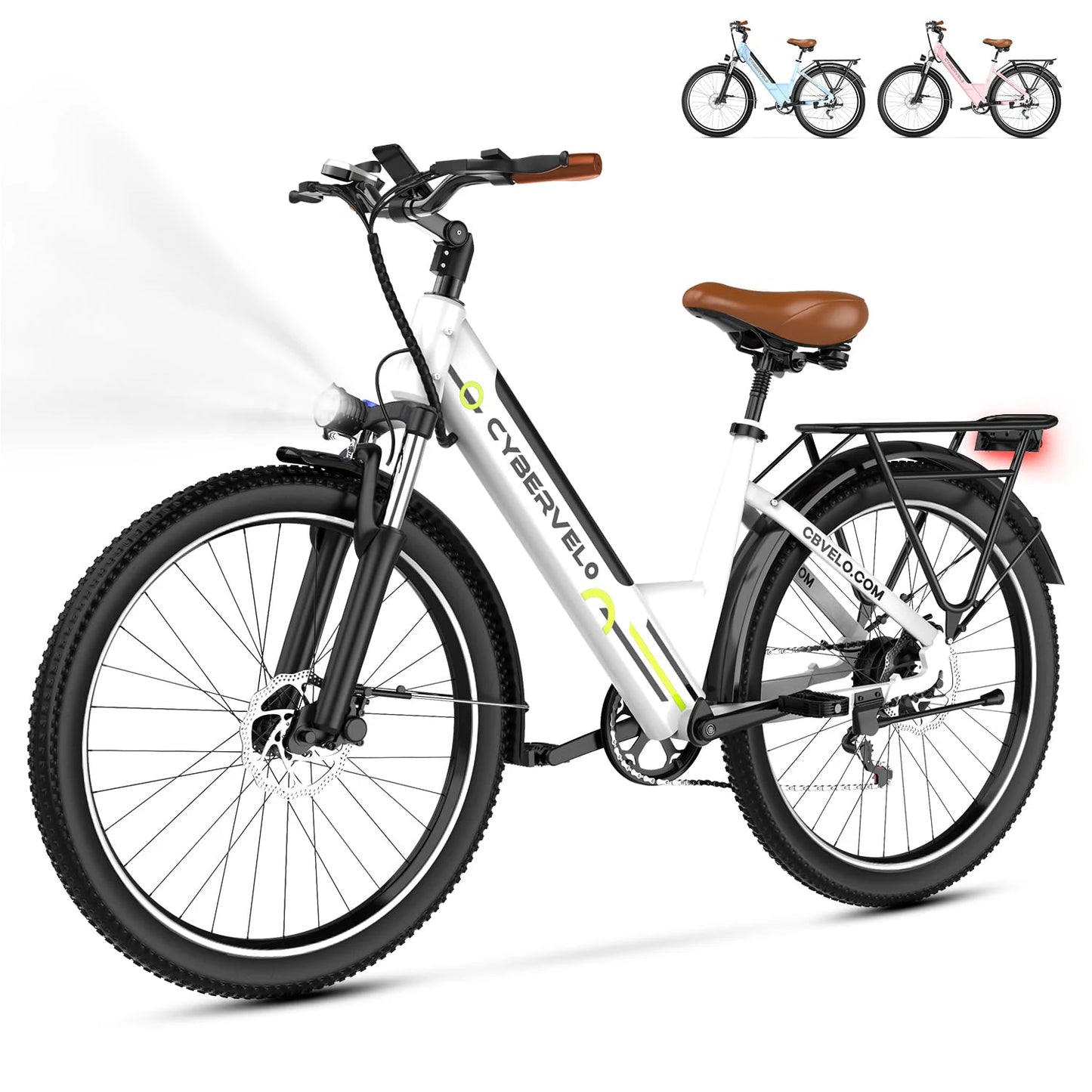 Cybervelo Electric Bike 1000W Motor 48V Battery 40-60 Miles