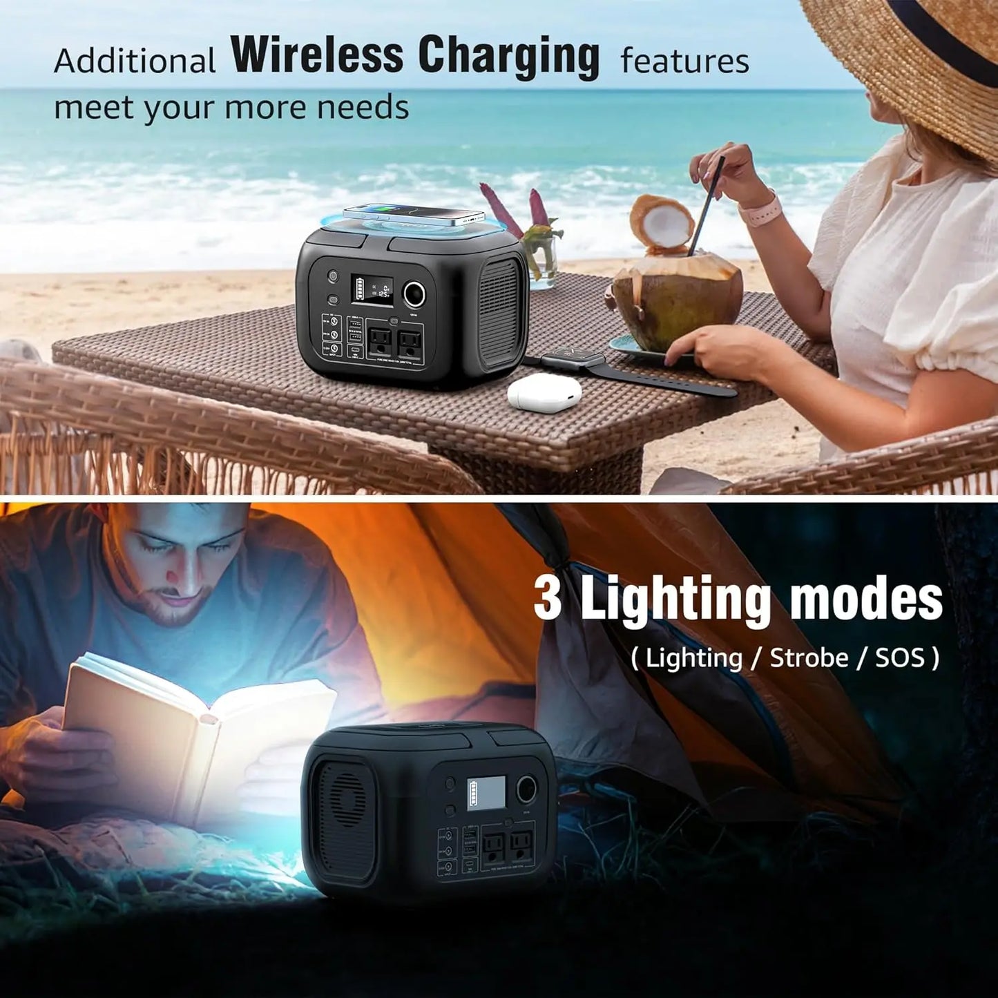 300W Portable Power Station with Solar Panels for Outdoor Use