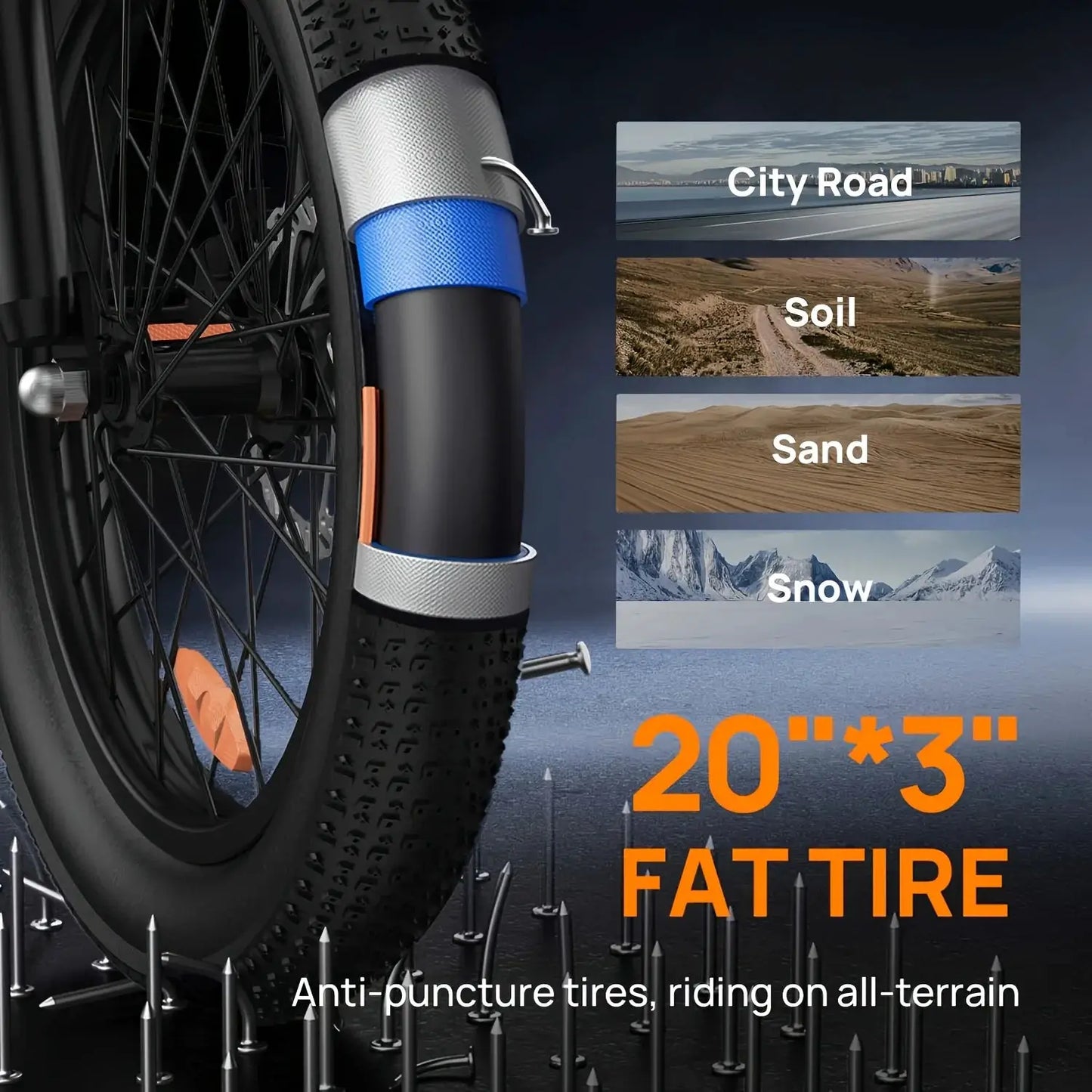 Urlife 1000W E20 Fat Tire Bike 7 Speed 28MPH Dual Disc Brake by Beastly Survival Outlet